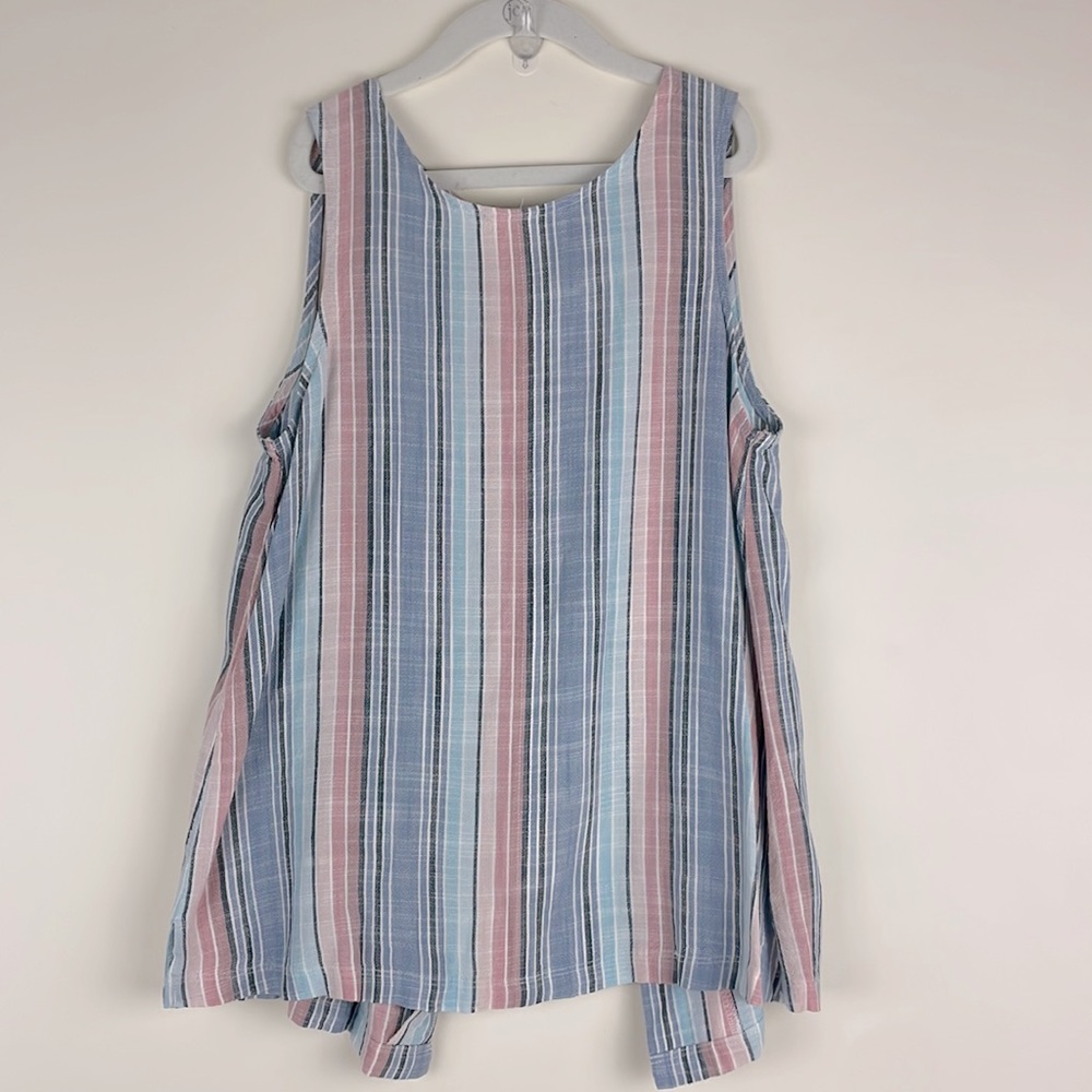 Splendid girls striped open back top size 14
